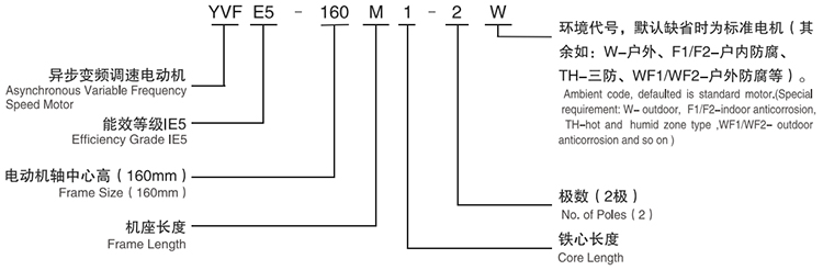 YVFE5系列超高效率變頻調(diào)速三相異步電動機型號說明 YVFE5系列超高效率變頻調(diào)速三相異步電動機型號說明